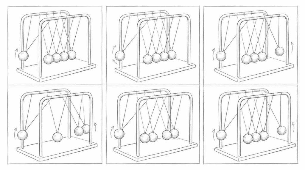 Newton's cradle tricks